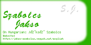 szabolcs jakso business card